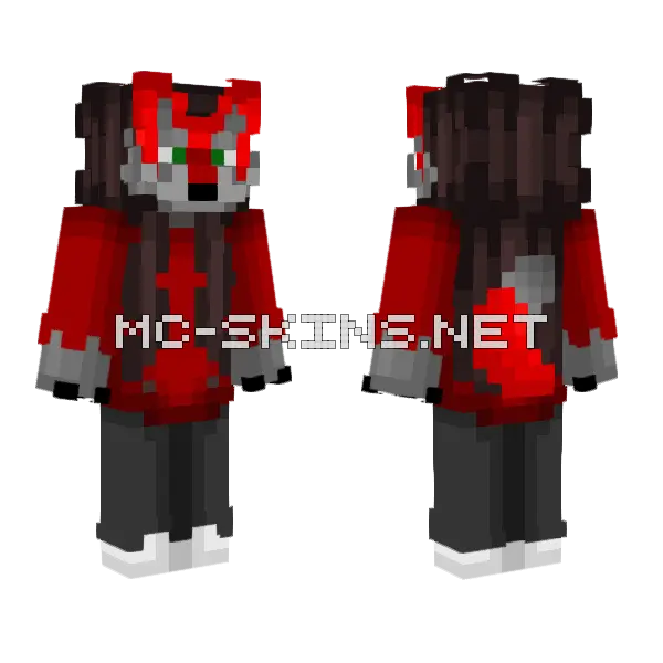 Lone Wolf Read Disc Minecraft skin, front and back