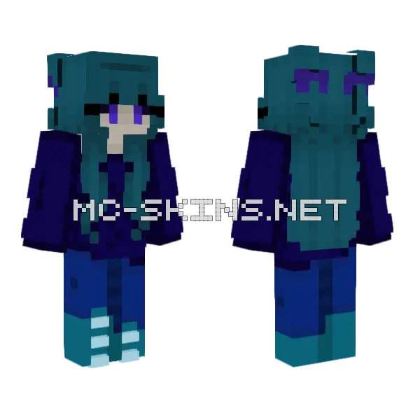 Lonely Girl Minecraft skin, front and back