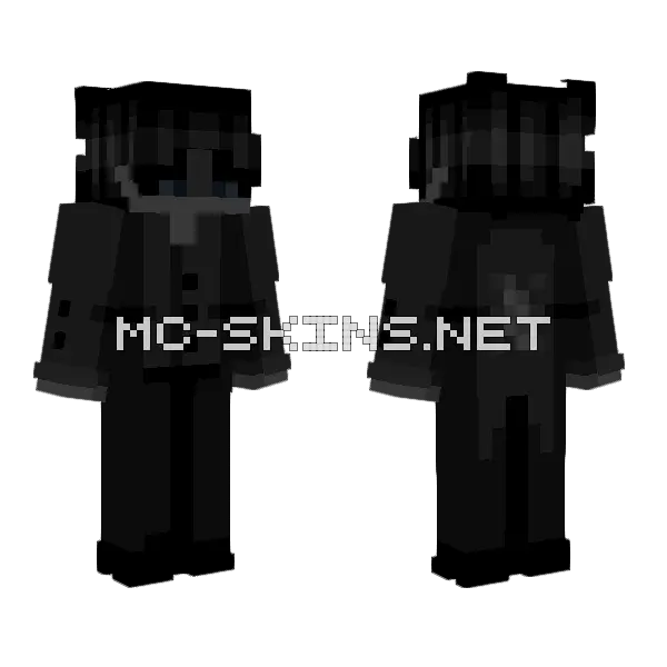 Lonely Vampire Minecraft skin, front and back
