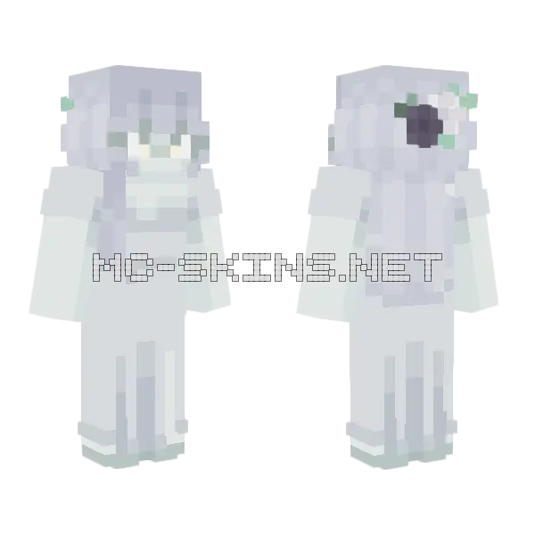 Lonesome Grey Outfit Minecraft skin, front and back