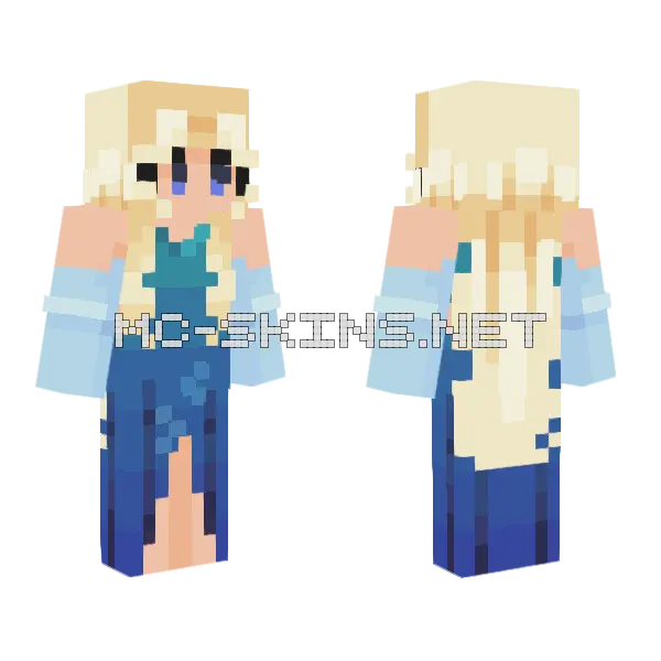 Long Gloves 2 0 Minecraft skin, front and back