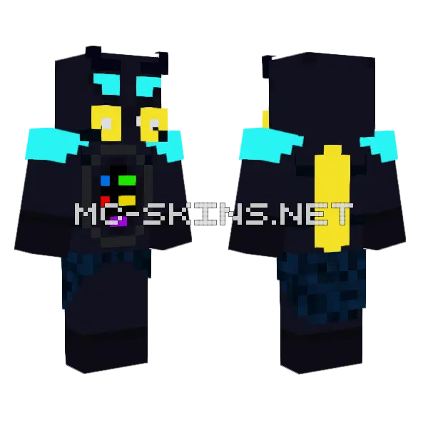 Lord Comman Engine Suit Minecraft skin, front and back