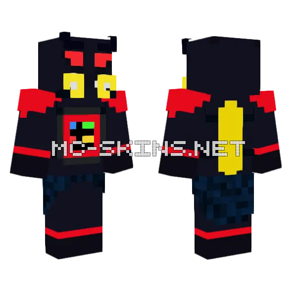 Lord Comman Powered Engine Suit Minecraft skin, front and back