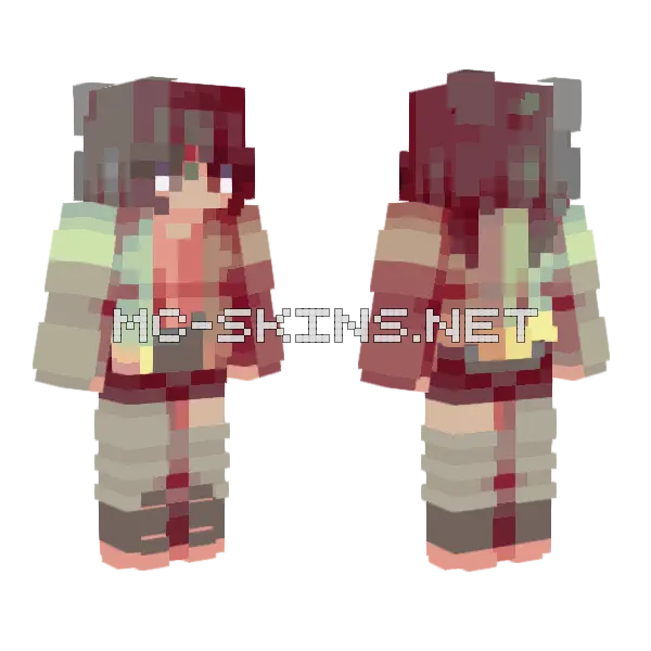 Lost In Her Thoughts Minecraft skin, front and back