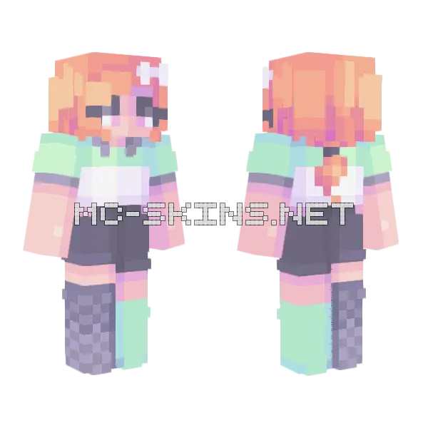 Lost In Paradise Minecraft skin, front and back