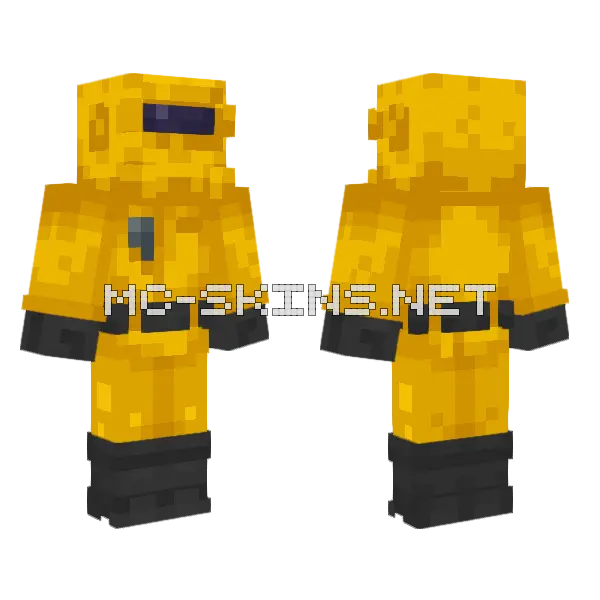 Lost World Hazmat Suit Minecraft skin, front and back
