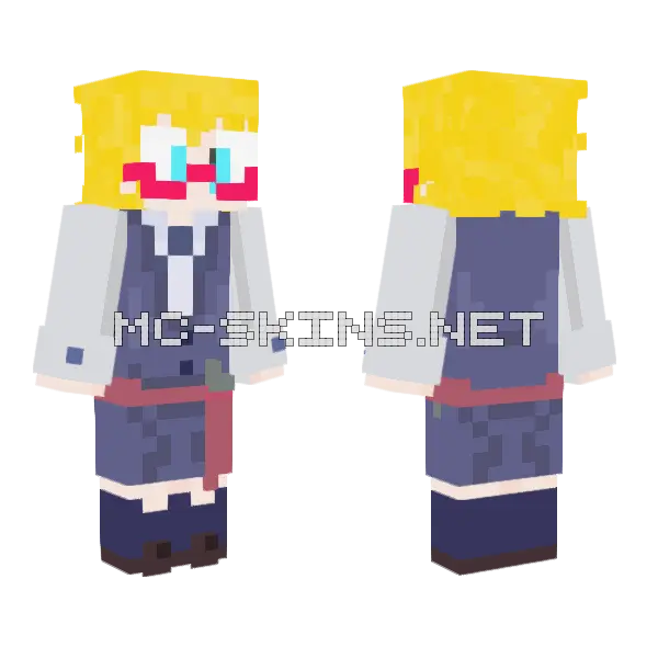 Lotte Yanson Con Lentes Minecraft skin, front and back