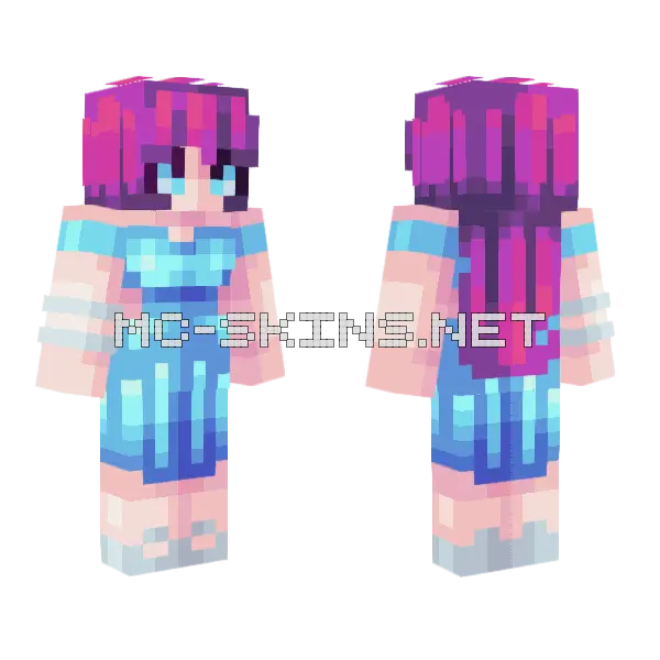 Loud Proud Girl Minecraft skin, front and back