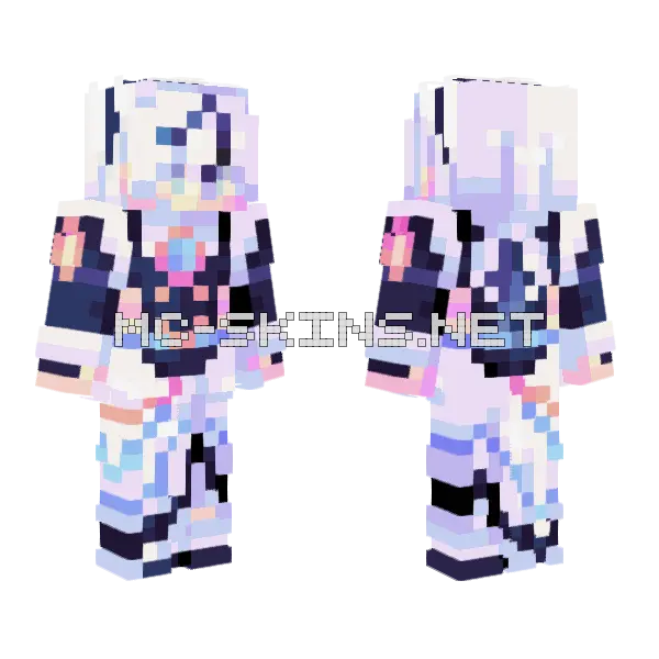 Lovable Enforcer Blade Nucarnival Minecraft skin, front and back