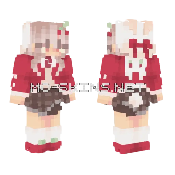 Love Bunny Minecraft skin, front and back