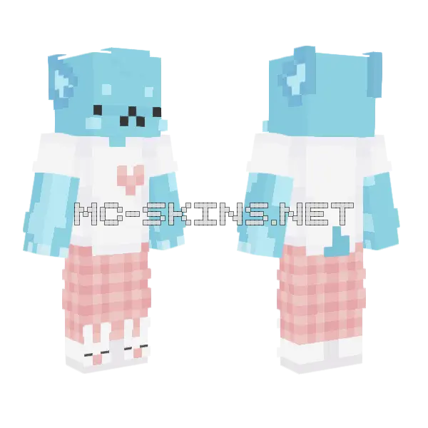 Love U Marty Happy Valentines Minecraft skin, front and back