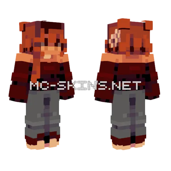 Lovely Alone Minecraft skin, front and back