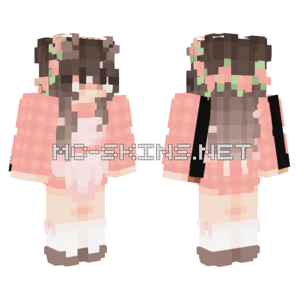 Loves You Like Peaches Minecraft skin, front and back