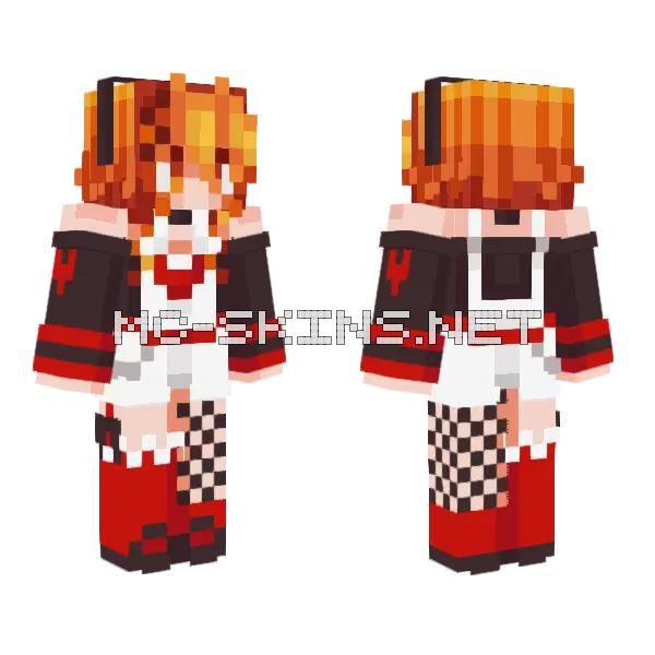 Lovesick Girl Minecraft skin, front and back