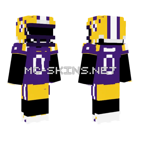 Lsu Minecraft skin, front and back