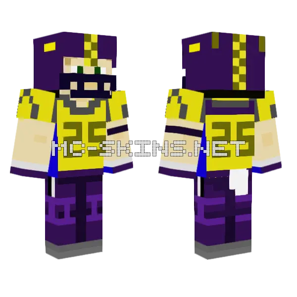 Lsu Ftb Minecraft skin, front and back