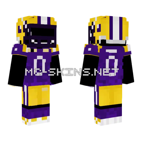 Lsu Natty Minecraft skin, front and back