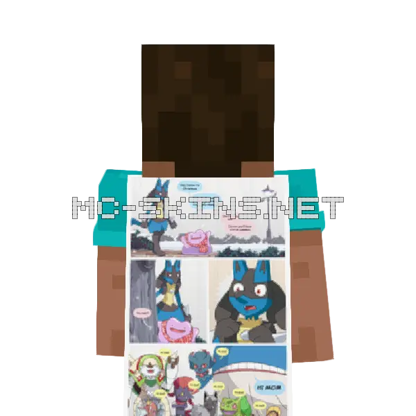 Lucario Christmas cape, outside and lining
