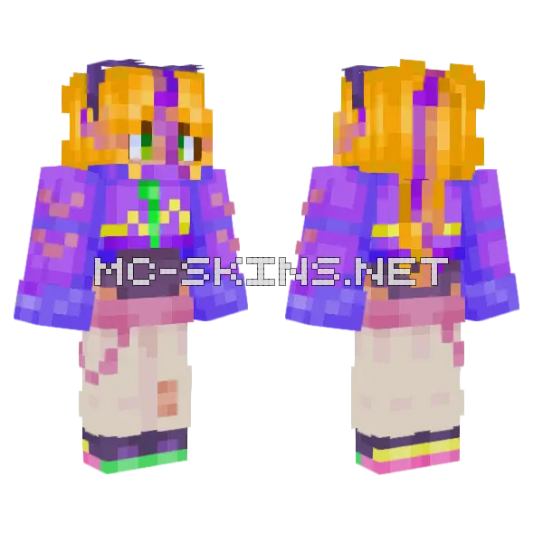 Lucid Bytesona Minecraft skin, front and back