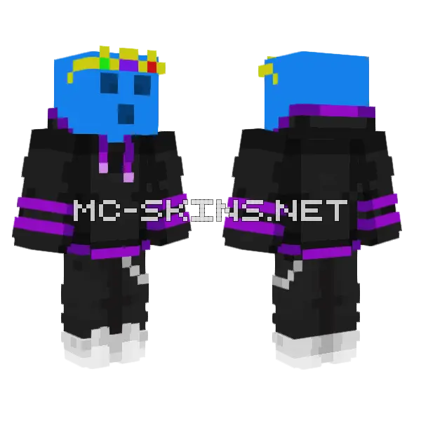 Luckicraft Hoodie Blob Minecraft skin, front and back