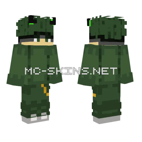 Lucky Tryhard Slim Arms Minecraft skin, front and back