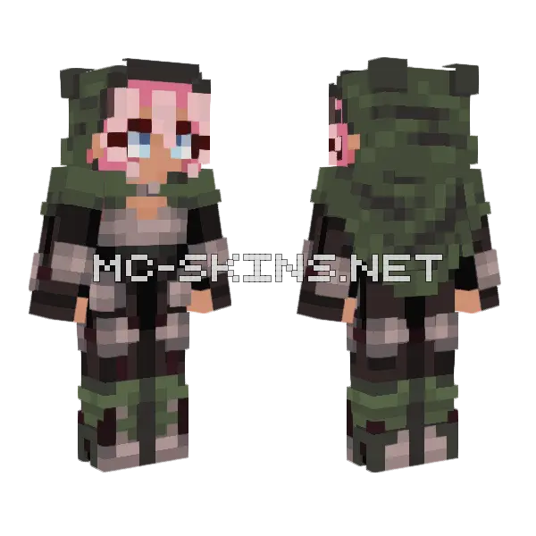 Lucy Blsoosm2 Minecraft skin, front and back