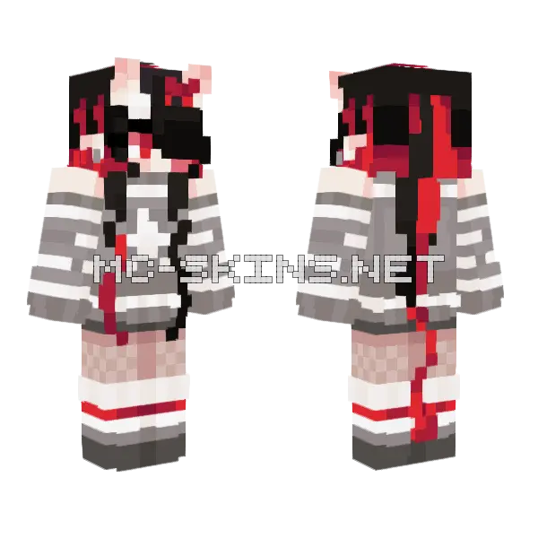 Lucy Christmas Skin Minecraft skin, front and back