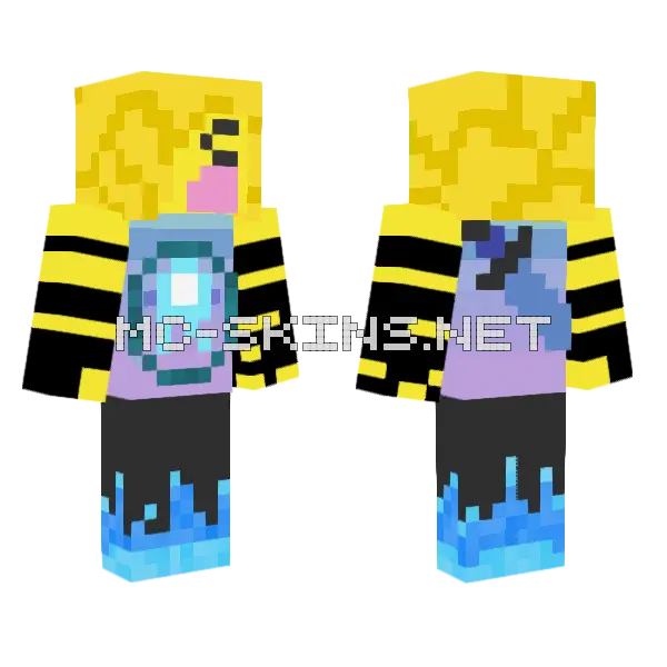 Ludz Roblox Avatar Minecraft skin, front and back