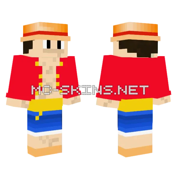 Luffy Finals Minecraft skin, front and back