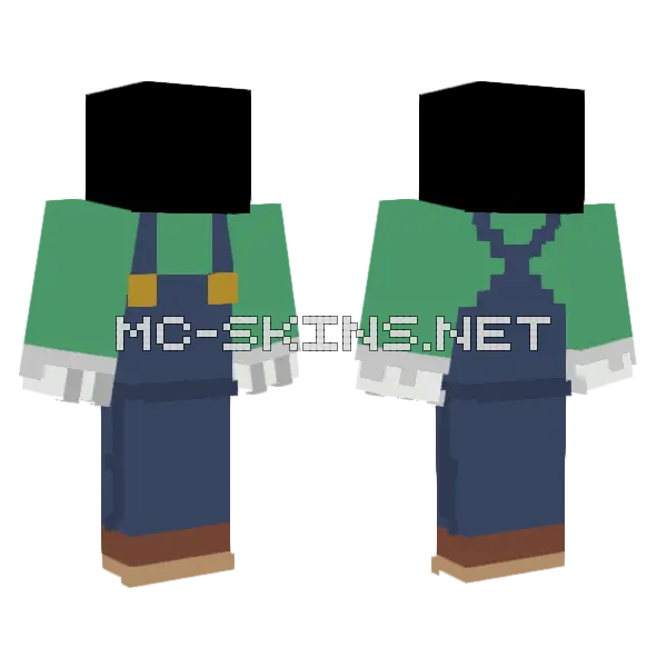 Luigi Body Minecraft skin, front and back