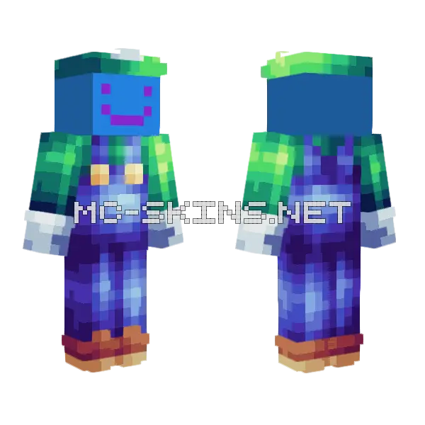 Luigi Dur Minecraft skin, front and back