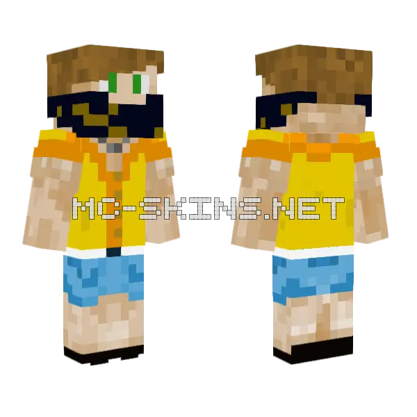 Luke Pride Month Minecraft skin, front and back