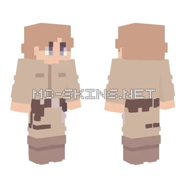 Luke Skywalker Ep V Trade Minecraft skin, front and back