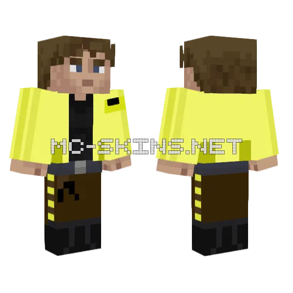 Luke Skywalker Yavin Ceremony Minecraft skin, front and back