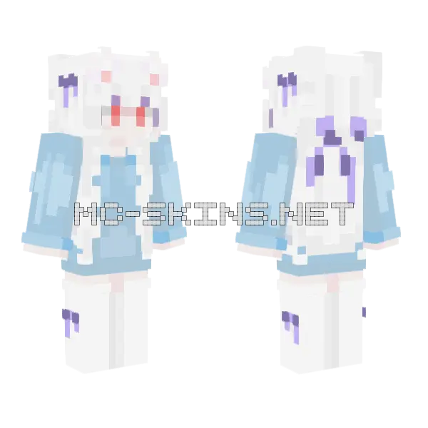 Lulu Minecraft skin, front and back