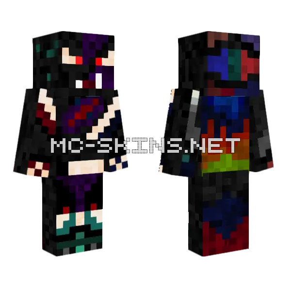 Lumalix4 Dark Character Minecraft skin, front and back