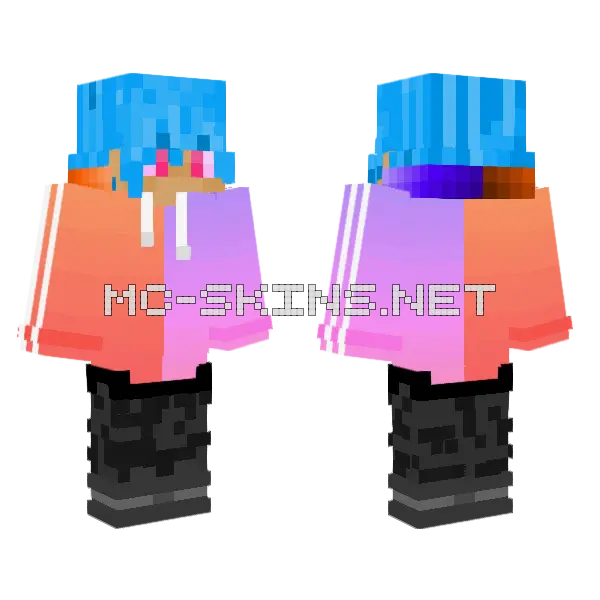 Luminant Girl Minecraft skin, front and back