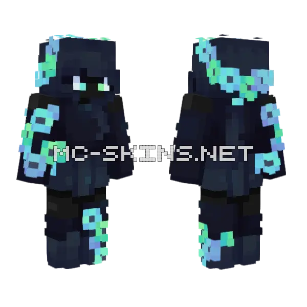 Luminous Minecraft skin, front and back
