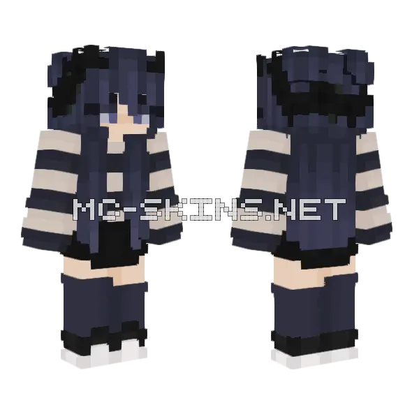 Luna Minecraft skin, front and back