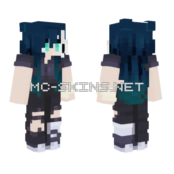 Luna Minecraft skin, front and back