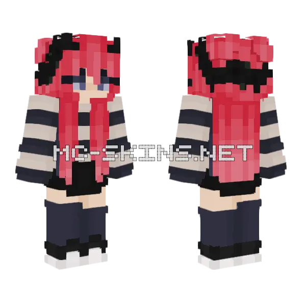Luna Minecraft skin, front and back