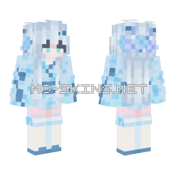 Luna Minecraft skin, front and back