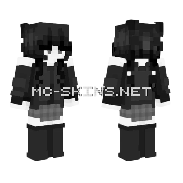 Luna Minecraft skin, front and back