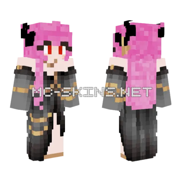 Luna Elvira Date Outfit Minecraft skin, front and back