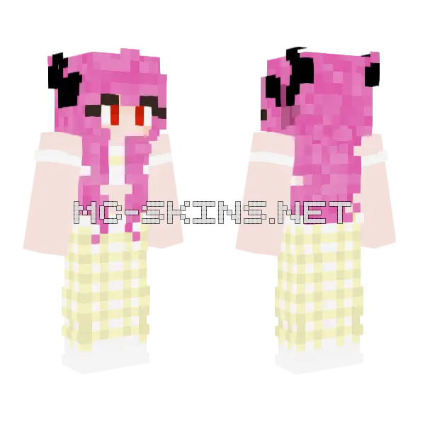 Luna Elvira PJs Minecraft skin, front and back