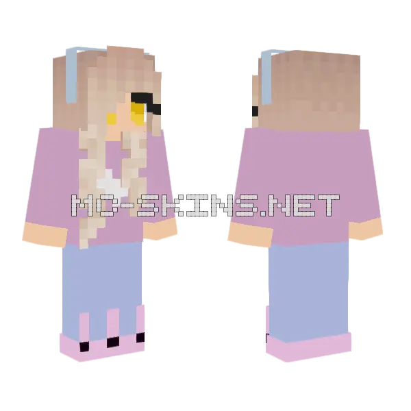 Luna Girl Minecraft skin, front and back