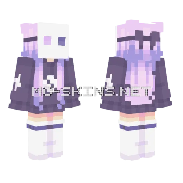 Luna Mask Minecraft skin, front and back