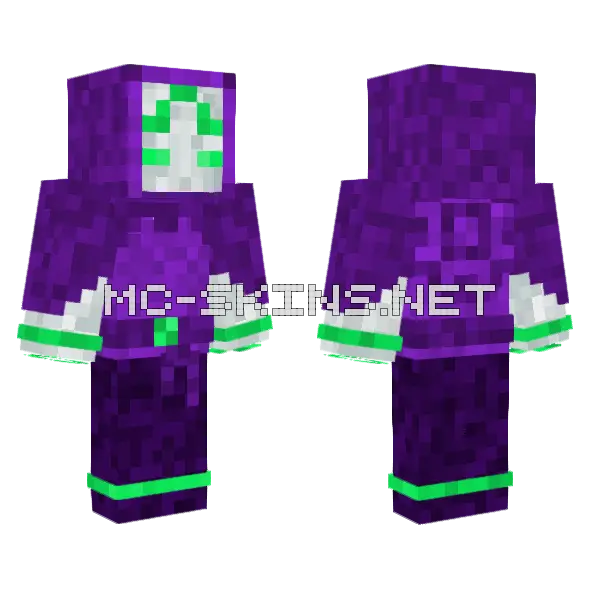 Lunar Legend With Hood Minecraft skin, front and back