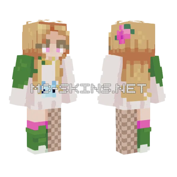 Lush Caves Ce Minecraft skin, front and back