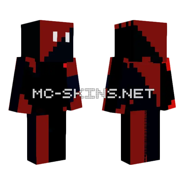 Lushyy Maroon and Black Minecraft skin, front and back